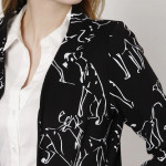 Animal Print Single Breasted Blazer