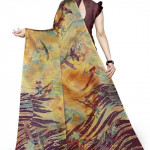 Printed, Floral Print Daily Wear Chiffon, Chiffon Saree