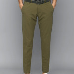 Slim Fit Flat-Front Trousers